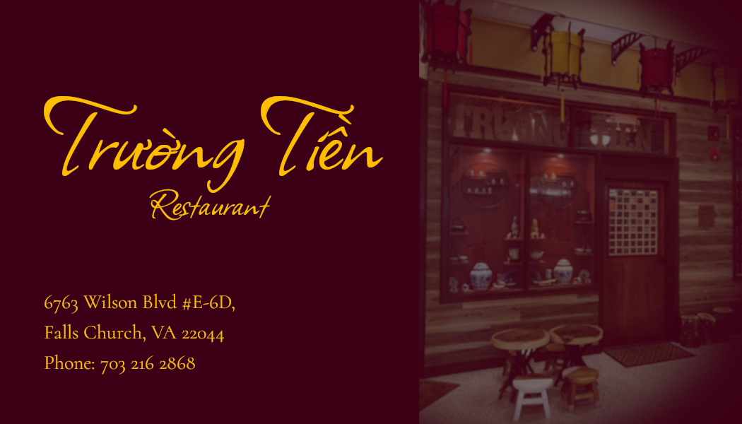 Restaurant Truong Tien Business Card Back Side